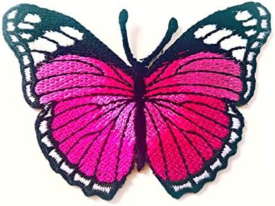Пеперуда Розов цвят, хубаво Лого, Шир, пришитая Нашивка, Нашивка на якето, Нашивка върху Тениска, на Бродирани