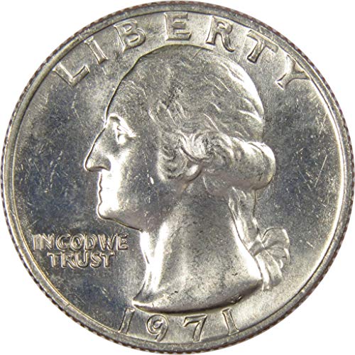 1971 Вашингтонския квартал БУ, Не Циркулировавший Монетен двор на Щата 25 цента на САЩ, са подбрани Монета