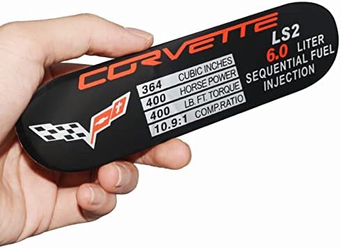 1бр Corvette C6 Технически Данни Идентификация Табела Конзола Емблемата на 3D Иконата Поименна Табела LS2 400HP