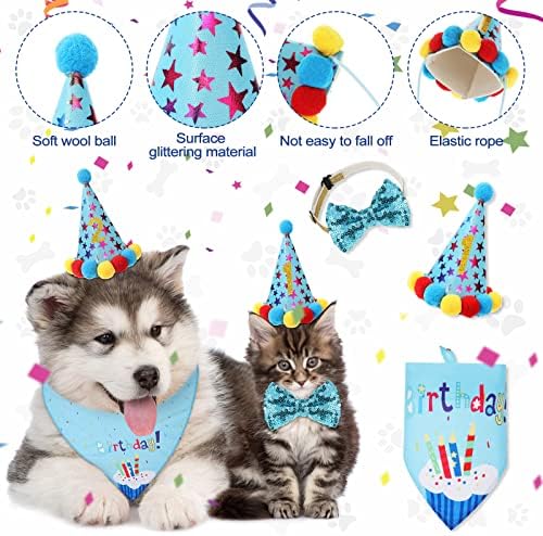 Стоки за парти в чест на рождения Ден на кучето, Торта за момчета и Момичета, шарена Кърпа, Триъгълен Шал, Облекло, Риза,