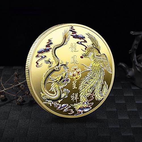 Нова Традиционната китайска култура е Благоприятен, Подадена Дракон, както и ръчно рисувани върху Монетата с Фениксом
