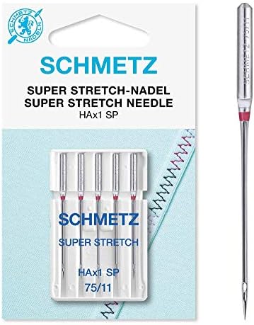 Специални игли за рязане на Schmetz HAX1SP 15X1SP Super Stretch Serger - 5 опаковки (размер 75/11)
