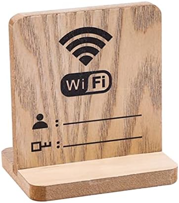GORGECRAFT Дървена WiFi Знак Парола Дървена свободно стояща Дъска Притежателя на Дисплея с Дървена Стойка за Домашен или Бизнес