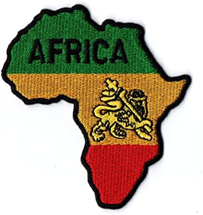 Първа нашивка с Флага на Африка, Малка, Бродирани Желязо, за Шапки, Ризи, Якета, Раници, Дънки, Шапки с Размери около 3,00x3,20 инча A127
