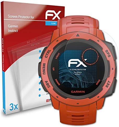 Защитно фолио atFoliX, съвместима със защитно фолио Garmin Instinct, сверхчистая защитно фолио FX (3X)