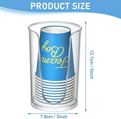4 Опаковки Диспенсер за чаши за баня, Диспенсер за вода за уста, Акрилни Опаковка за еднократна употреба хартиени Чаши,
