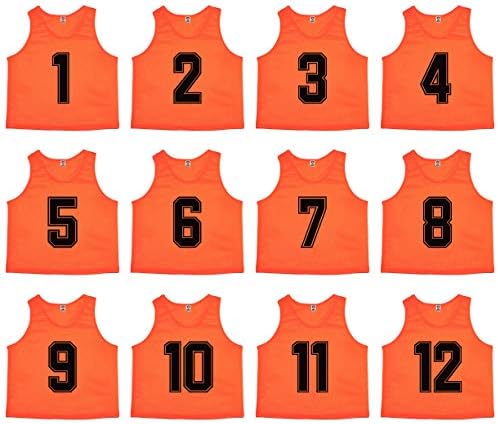 Oso Легкоатлетические комплекти от 12 (1-12, 13-24, 25-36, 37-48) фланелки с пронумерованной мрежа от Полиестер