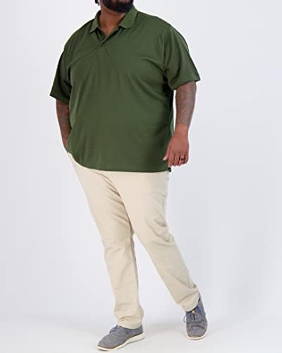 Real Essentials 3 опаковка: Мъжки Бързосъхнеща спортна риза Поло с къс ръкав Performance (на разположение в големи и