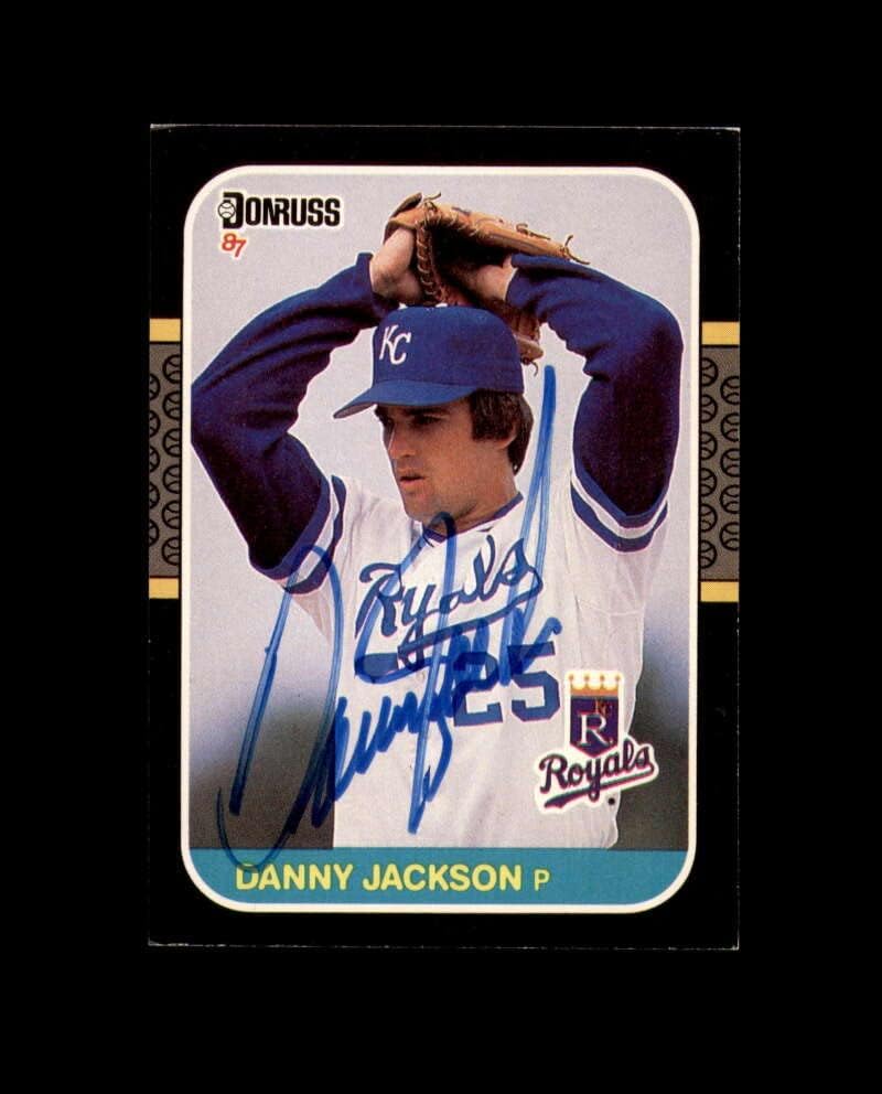 Дани Джаксън Собственоръчно Подписани Автограф Donruss Kansas City Рояли 1987 г.