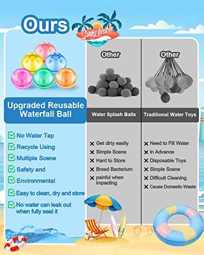 12 БР. За многократна употреба Водни балони за отдих на деца и възрастни, Мек Силиконов Балон за пръски Вода