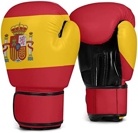 Ръкавици за Боксови Круши от Изкуствена Кожа с Флага на Испания за Кикбоксинга, за Мъже и Жени