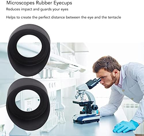Защитни стъкла за микроскоп GOWENIC 2 елемента, Гумени Наглазники за окуляров, Извънгабаритни Сгъваеми наглазники Десятката,