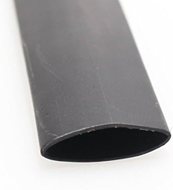 Свиване тръба 2: 1 черен цвят на метър (12 мм вътре, 1 м)