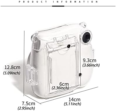 Прозрачен калъф за фотоапарат Ngaantyun с Джоб за филм за фотоапарат миг печат Fujifilm Instax Mini 7 + 7 Plus,