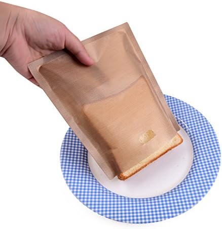 Пакети за тостеров (комплект от 6 броя) от Boolba Незалепваща и за Многократна употреба, Лесно миещи се, Подходящи