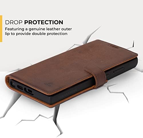 Калъф Snakehive Samsung Galaxy S23 Ultra Leather Case |Чанта-портфейл от естествена кожа за мобилен телефон с държач за