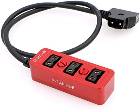 Включете Dtap до 3-Портовому Гнездо D tap P-кран с Резба връзка за фотоапарати ARRI RED Z CAM/TILTA Steadicam IDX Battery 21 инча/54 см