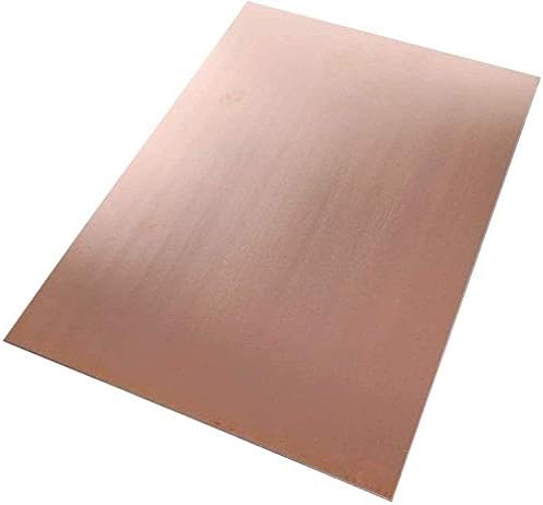 YIWANGO Мед метален лист Фолио табела 0,8 X 200 X 300 мм Вырезанная Медни метална плоча, Медни листа (Размер: