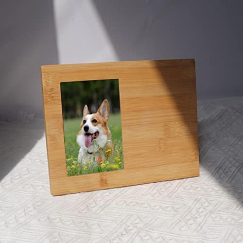 POPETPOP Маса за домашни любимци, За кучета на Паметника Поставка за жив дограма Дървена стая от бамбук Снимка на