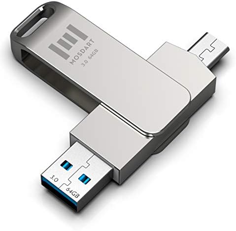 MOSDART 64 GB C USB Флаш устройство е 2 в 1 USB OTG C към A USB 3,0 Двойна флаш памет от 64 GB Type c Memory Stick Thunderbolt