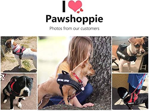 Истинска светоотражающая шлейка за служебни кучета Pawshoppie, 2 безплатни подвижни ленти за служебни кучета,