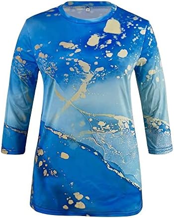 Блузи за Жени, Елегантни Ежедневни Тениски с Графичен Дизайн, Ризи с ръкави 3/4, Модни Летни Блузи, Модни Тоалети 2023