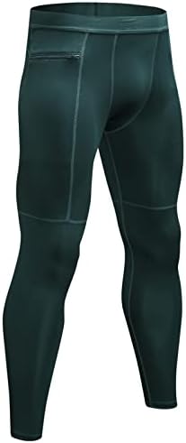 Мъжки Стръмни Суха Компресия панталони - Гамаши За активни тренировки, Джобни Чорапогащи за Фитнес зала - Спортни панталони