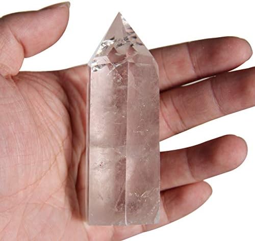 Пръчка от прозрачен кристал-1 бр Пръчка от естествен прозрачен кварц, на около 170-180 грама Всяка, Лечебен