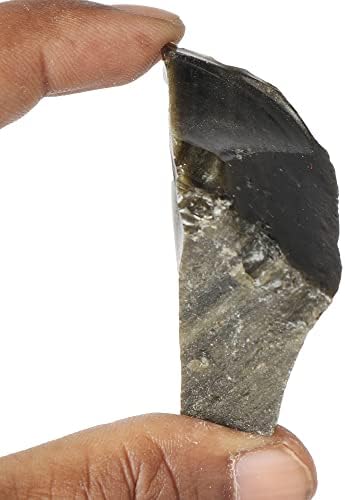 GEMHUB Rock Груб Черен Обсидиан Натурален Лечебен Кристал 304,50 КАРАТ в Насипно състояние камък за многократна употреба
