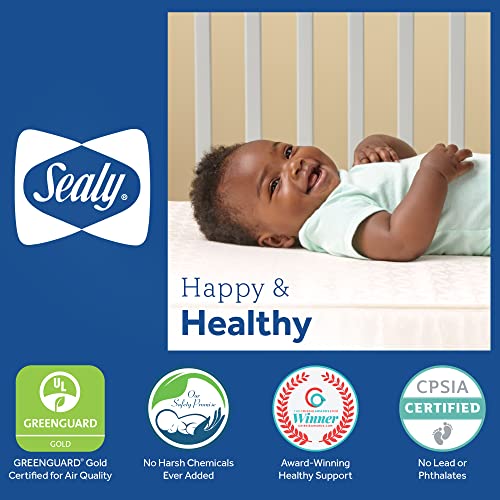 Матрак за детско креватче Sealy Baby Фирма Rest и матрак цилиндър за детски легла със защита от петна