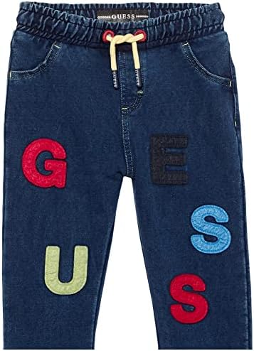 GUESS / Трикотажная тениска с къси ръкави и модел за малки момчета и Плетени Дънкови Панталони, Комплект от 2 теми