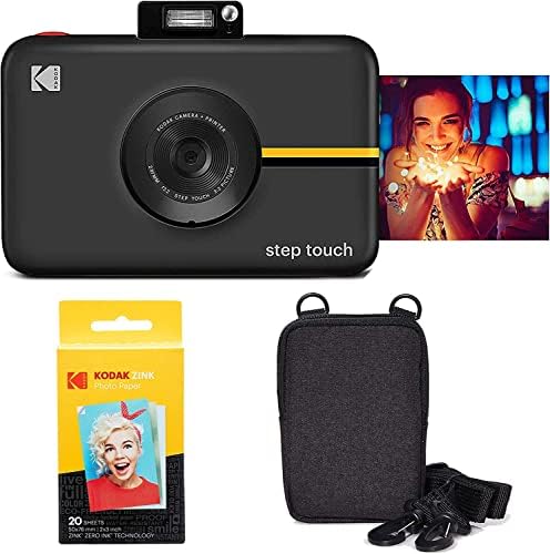 13-мегапикселова цифрова камера Kodak Step Touch и принтер миг печат с 3,5-инчов сензорен екран (черен) съдържание на Пакета Go