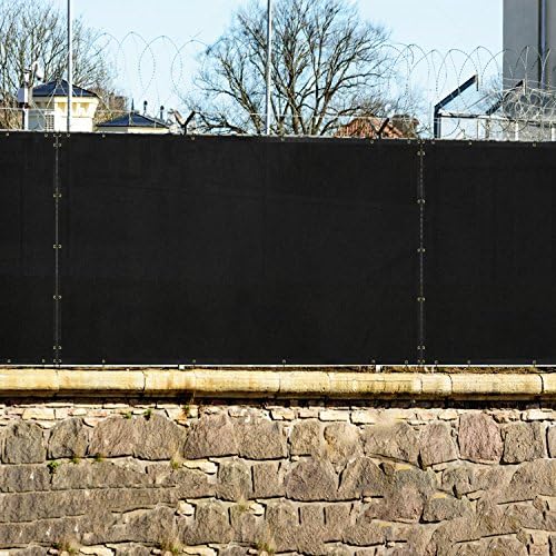 Windscreen4less Privacy Fence Screen Сверхмощное Предното Стъкло, Ограждающее Сетчатую Плат на Окото покритие за Външни Стени, Градина, Двор, Басейн, 6 'x50' Черен