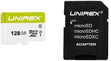 Карта microSD Unirex UMF-328S с пълен размер SD адаптер, работи с всяко устройство с microSD слот за карта