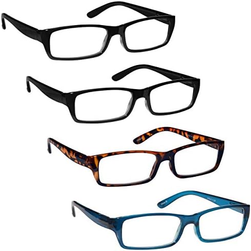 The Reading Glasses Company Черни, кафяви ридеры цвят на морска вълна, 4 опаковки, женски, на пролетта панти RRRR16-1123