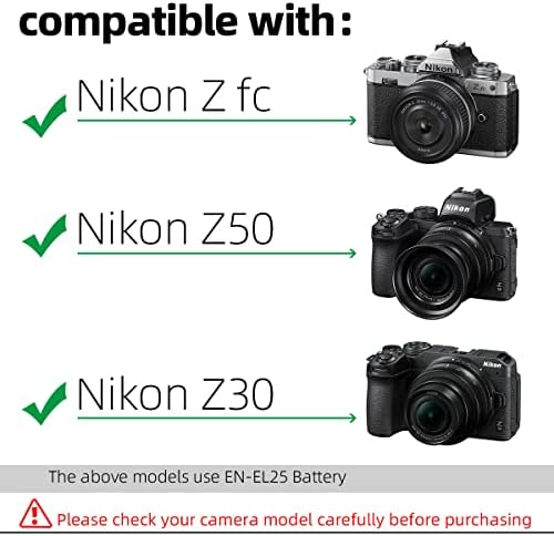 Конектор dc Glorich ЕП-5G EN-EL25 ENEL25 EN-EL25a ENEL25a, Фиктивен Батерия EH-5, захранващ Адаптер за променлив ток, захранващият кабел за Nikon Z фк Zfc Z30 Z50, с напълно декодированным смарт ч