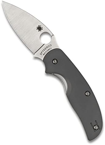 Нож Spyderco Салвия 1 с 3-инчов нож от микроплавящейся стомана Maxamet и дръжка G-10 с гладка консистенция Сиво -