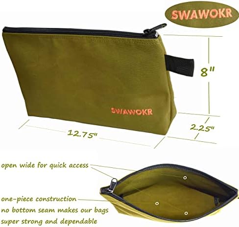 5 Опаковки чанти платно чанти за инструменти с цип по 20 грама - Сверхпрочная чанта за инструменти - Водоустойчив
