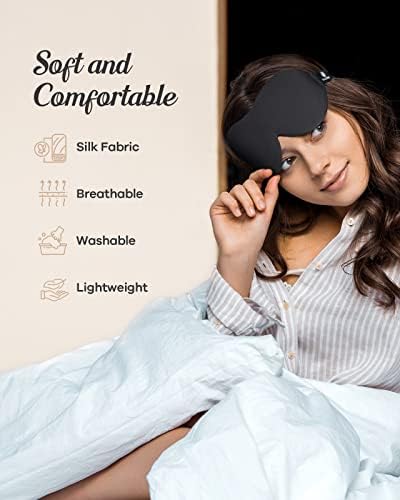 Маска за очи SleepSloth Sleep, 3D Contour Затемняющая Маска за очите, Маска за сън с Регулируема каишка, Мека и удобна