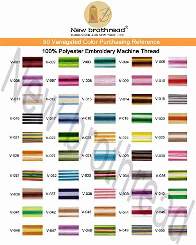 Нов комплект конци за от машини от пъстър полиестер brotherread 50 Цвята 500 м (550 броя) Всяка Макара за вышивальных