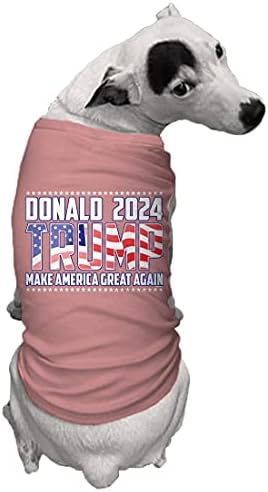 Тениска с изображение на Доналд Тръмп 2024 MAGA - Dog (Сиреневая, X-Large)
