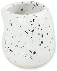 Комплект мини-чашки за крем ръчно изработени от керамични гранитогрес roro диаметър 4.3 инча (бял мат в изпъстрени)