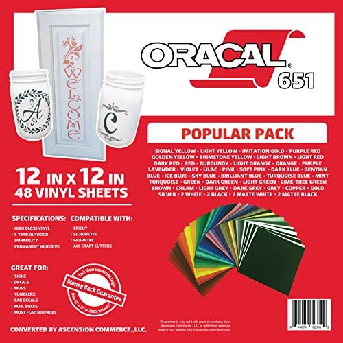 Oracal 651 (24) С популярната опаковка - Лигав винил лепило за рязане, Силует, Камеи, резаков за бродерия,