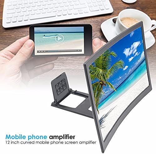YEBDD Усилвател на екрана на мобилен телефон с Лупа 3D Видео Увеличително Стъкло за мобилен телефон Поставка Притежателя