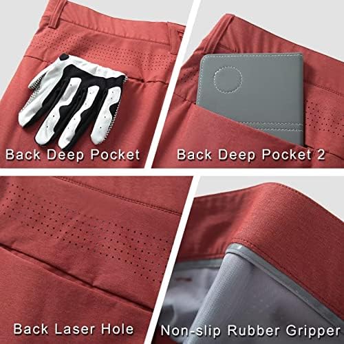Мъжки къси панталони за голф Quick Dry 10По вътрешния шев, Ежедневни Ластични Шорти с плоска предна част, Гъвкави Хибридни