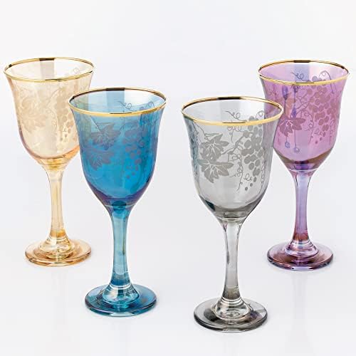 WORLD GIFTS Елегантен и модерен комплект от стъклени чаши за провеждане на партита и събития - 10 унции, Rocks Goblet