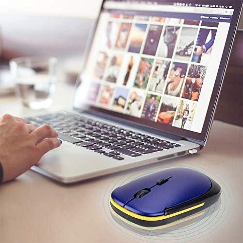 Безжична Мишка S Erounder, Ультратонкая Безжична мишка USB 2,4 G за 1200 dpi, Оптична Ергономична Позиционирующая Мишка за лаптоп/PC,