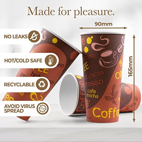 За еднократна употреба кафени чашки с капаци, 20 грама (100 опаковки) - за Еднократна употреба Хартиени чаши, чаши