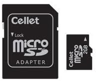 Cellet 2GB microSD карта за смартфон Motorola MZ615 потребителска флаш памет, висока скорост на трансфер, щепсела