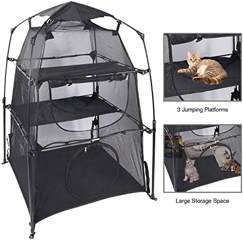Окото Детска Палатка Domaker за котки в затворени помещения, Големи Изскачащи Навеси за домашни котки, Преносима